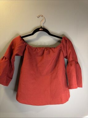Paper Heart Burgundy Red Off-Shoulder Top, Size S